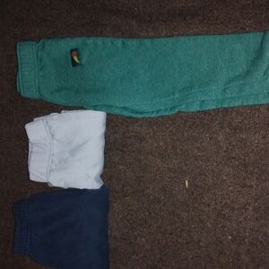 4 Pair Of Size 4t Sweatpants Garanimals Kids' Green, White, and Blue Joggers Set